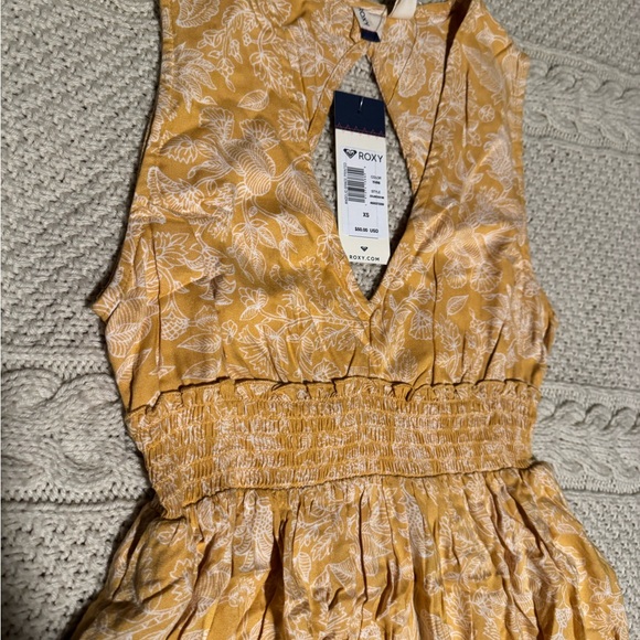 NWT Roxy SZ XS Yellow Floral Women's Dress - Picture 6 of 11
